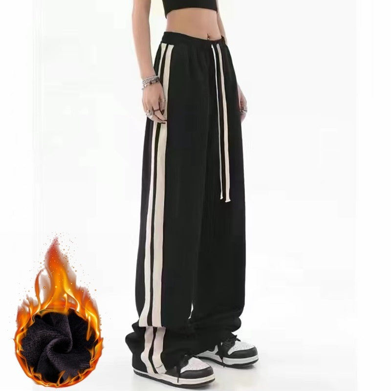 Retro Casual Women's Loose Hip Hop Wide Leg Track Pants