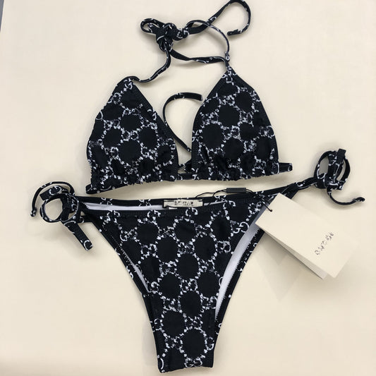 Lace-up Bikini One-piece Swimsuit With A Backless Design