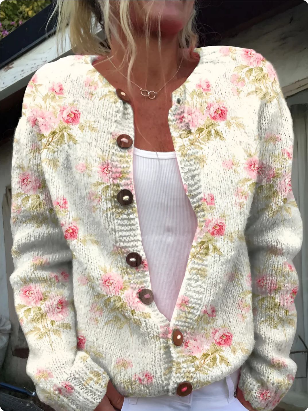 Digital Printing Cardigan Coat Outerwear Women 3D