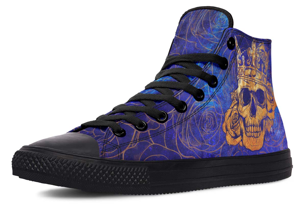 Men's And Women's Fashion Color Printing High-top Canvas Shoes
