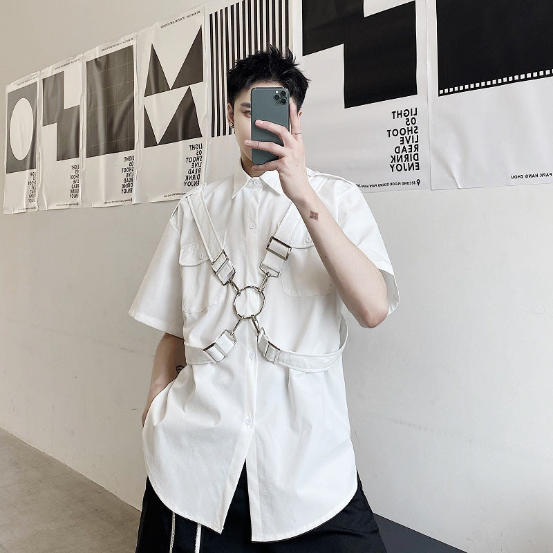 High Street Dark Short-sleeved Shirt
