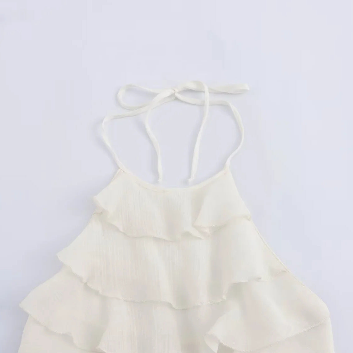 Design All-match Laminated Decoration Hanging Collar Top