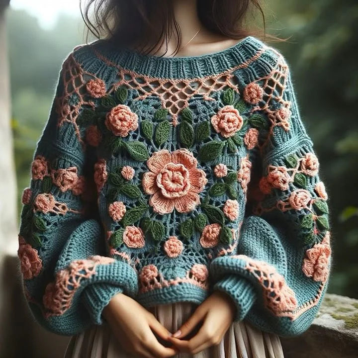 3D-printed Loose-fitting Turtleneck Sweater