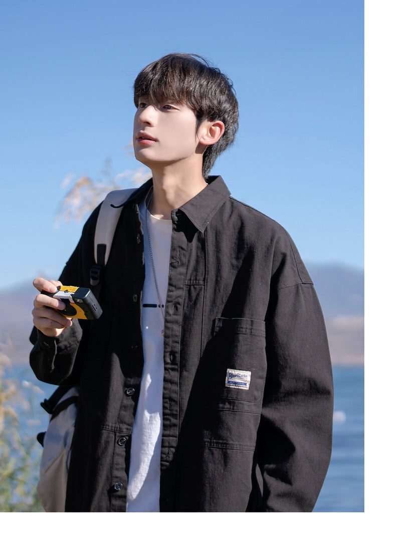 Japanese Work Clothes Shirt Jacket Male