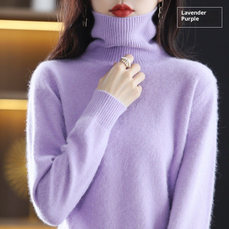 Løs, tyk langærmet sweater til kvinder i store størrelser