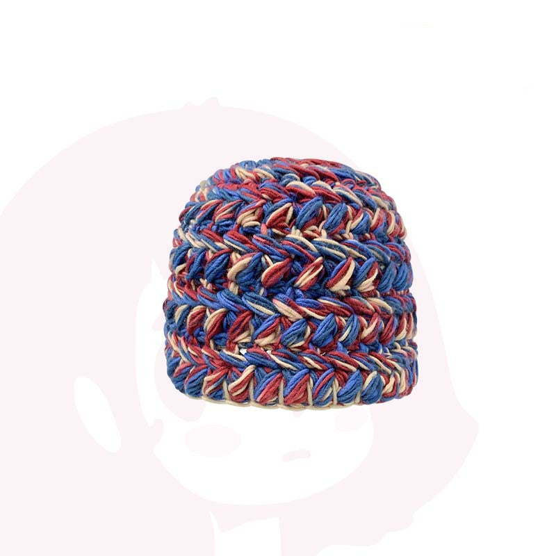 Thick And Small Color Matching Wool Hat