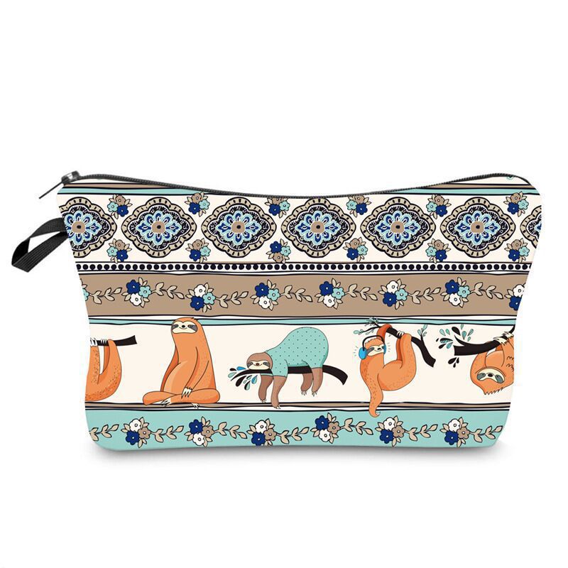 Women's Printed Waterproof Canvas Makeup Clutch Bag