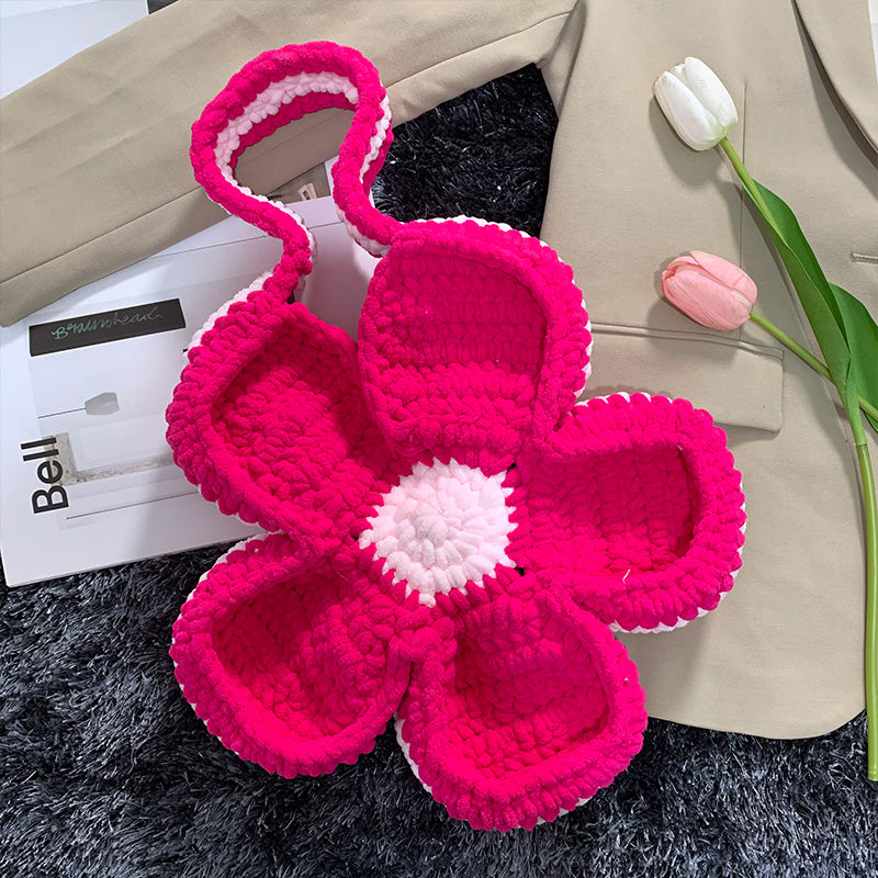 Women's Fashion Casual Clash Color Hand-woven Bag