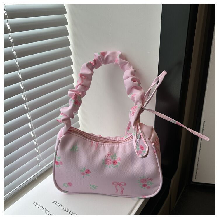 Fresh And Sweet Floral Underarm Bag For Women