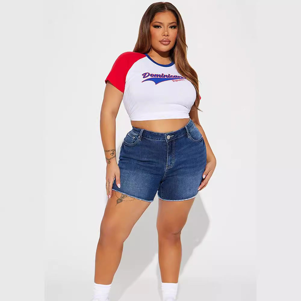 Summer New Short American Innerwear Short Sleeve Casual Women's Versatile T-shirt