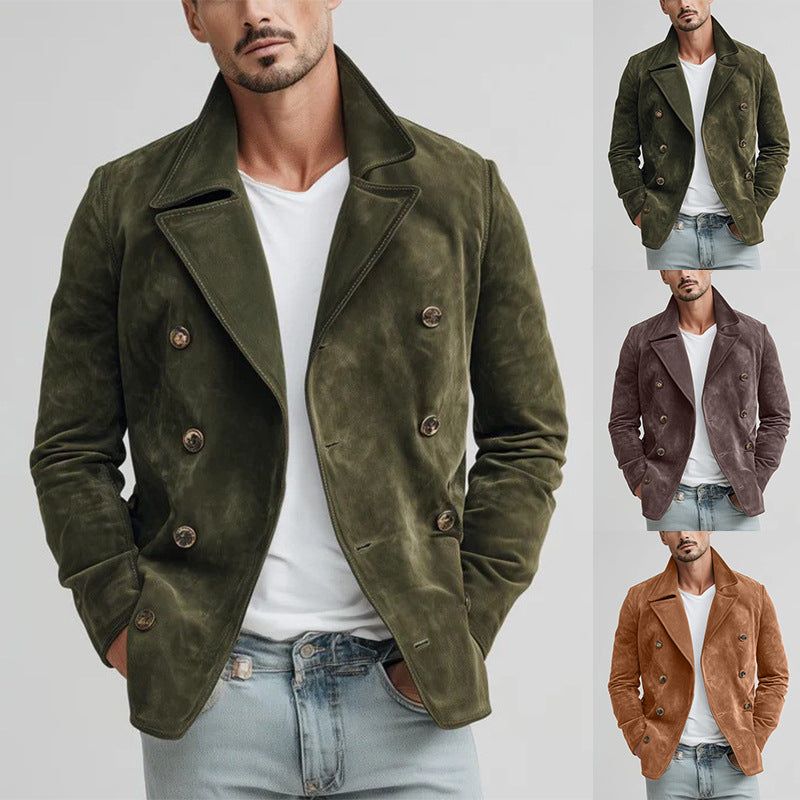 Mens Casual Fashionable Retro Jacket For FallWinter