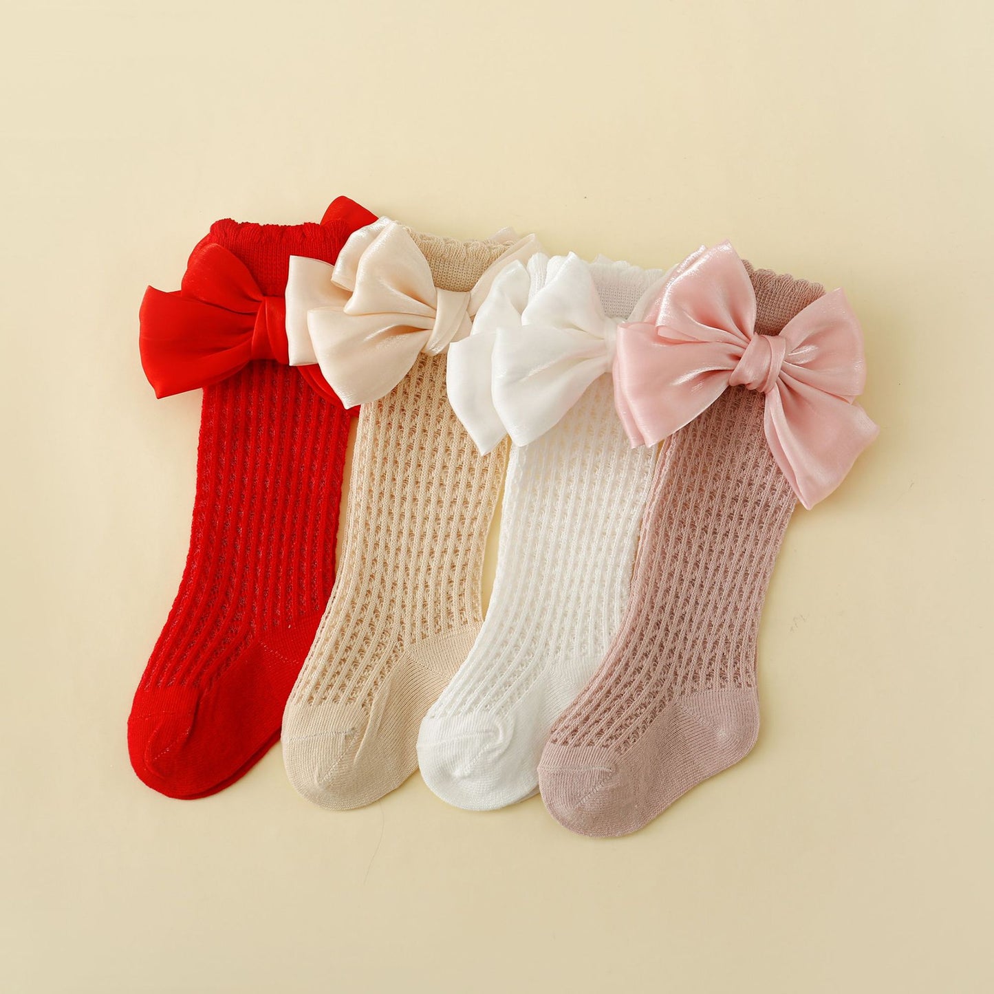 Mid-calf Length And Breathable Thin Mesh Socks