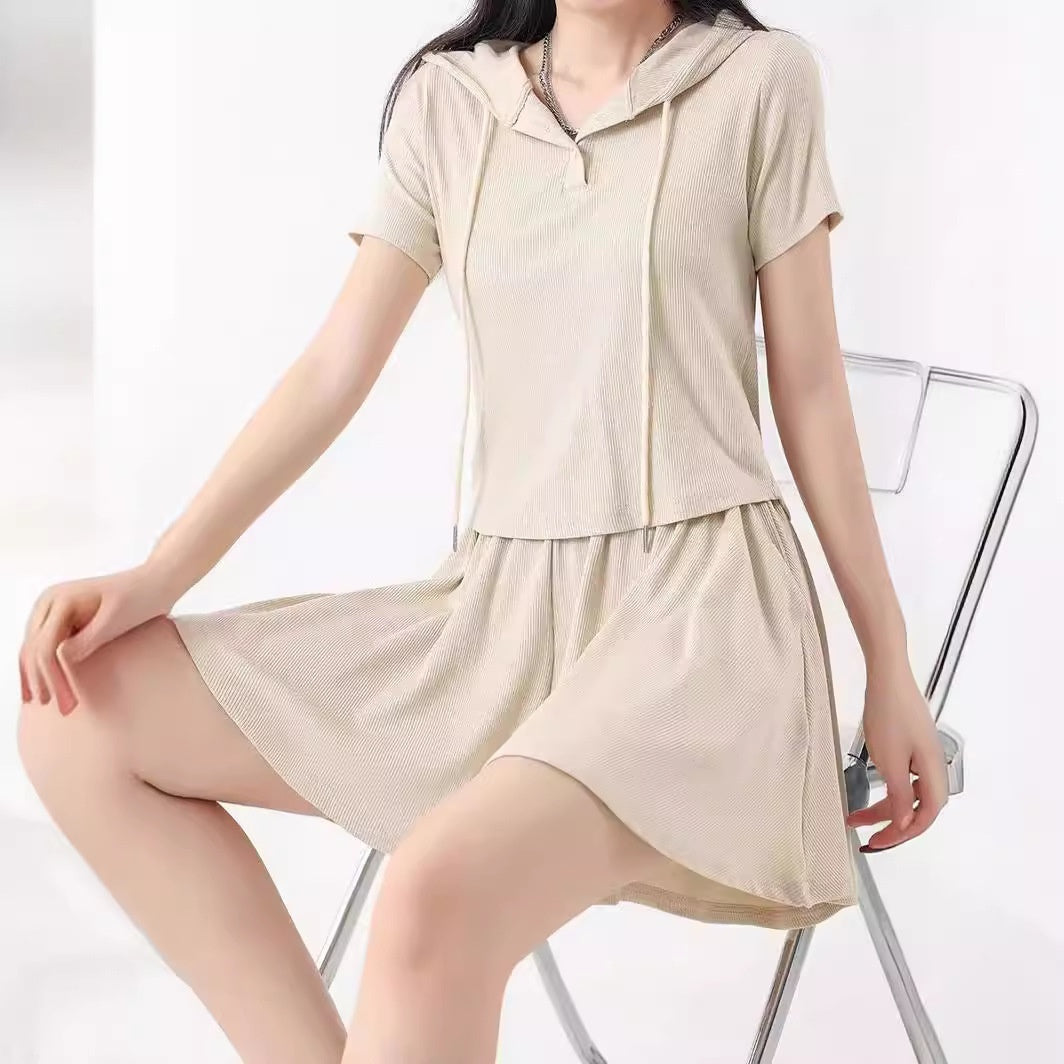 Laid-back Athleisure Skirt Pants Set A Stylish Two-piece Outfit