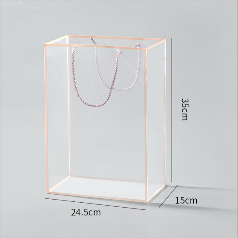Border Handbag Transparent Hand Carrying Flower Bag