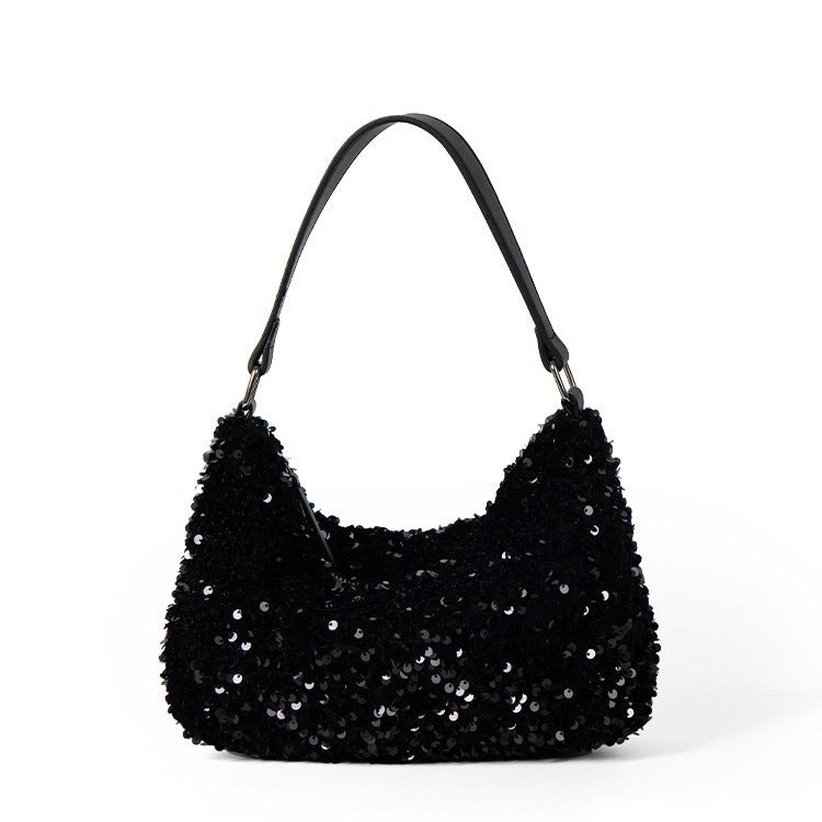 Sequined High-grade PU Shoulder Handbag Underarm Bag