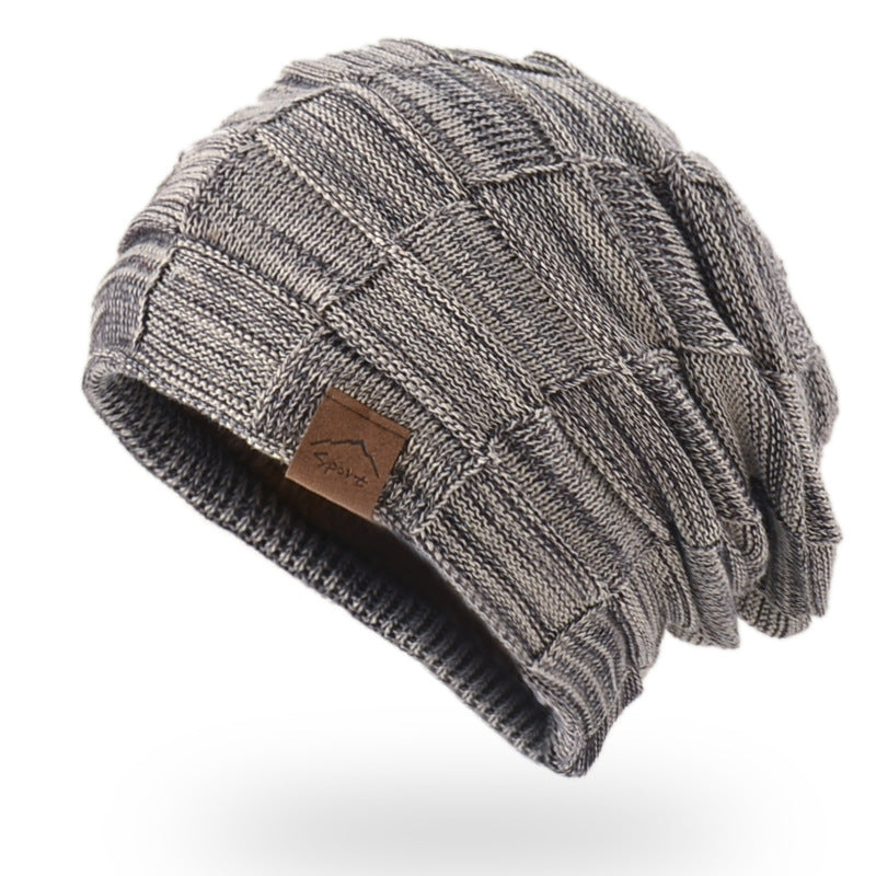 Fleece Mixed Color Versatile Knitted Hat For Warmth