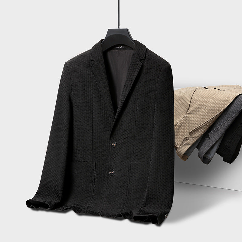 Men's Brocade Ammonia Fabric Plaid Jacquard Suit