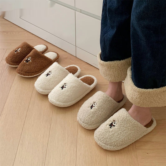 Closed Toe Home Warm Comfortable Cute Fluffy Slippers