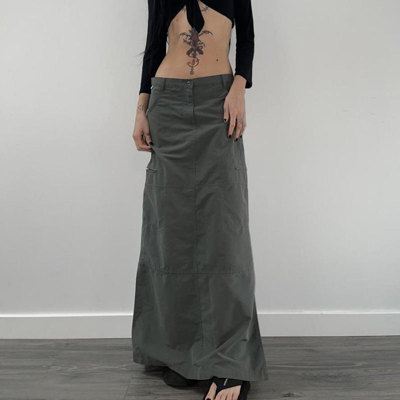 European And American Street Retro Split Skirt