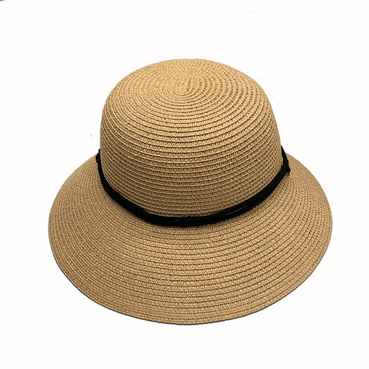 New Foldable Adjustable Windproof Rope Women's Straw Hat