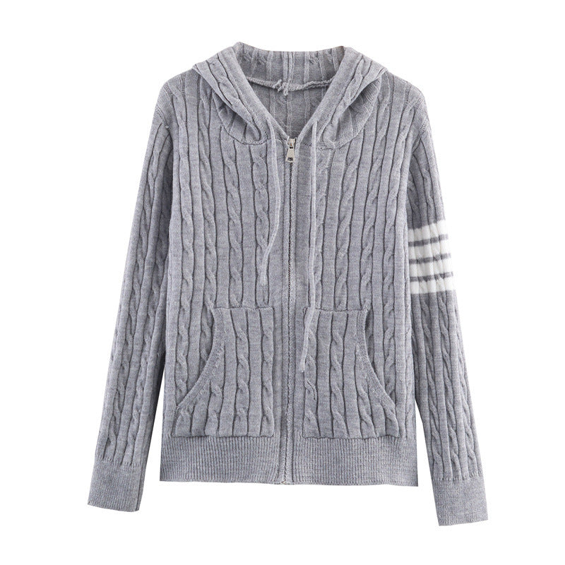 Women's Loose Casual Twist Hoodie Top