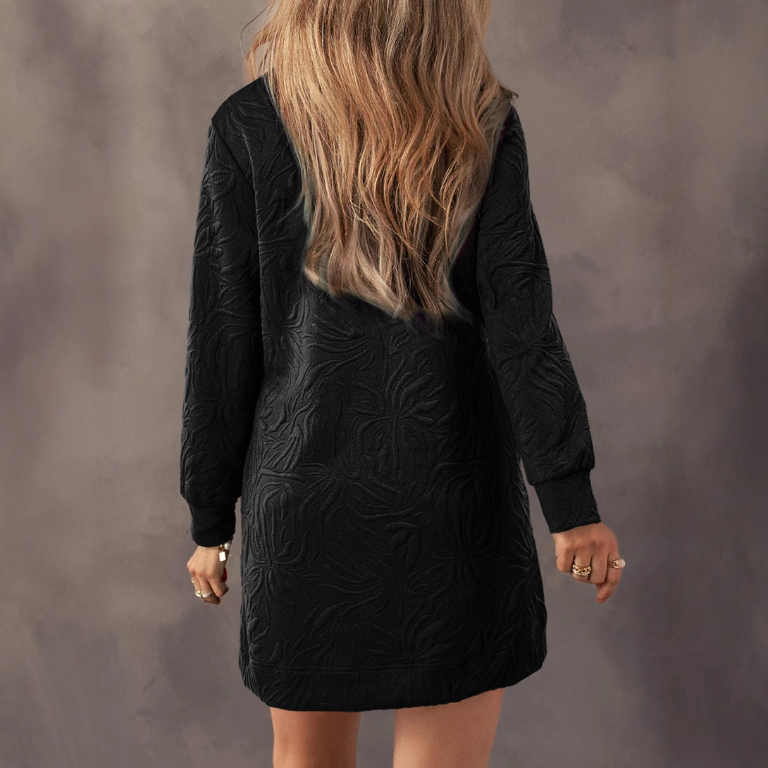 New Womens Long-sleeve Pullover Dress