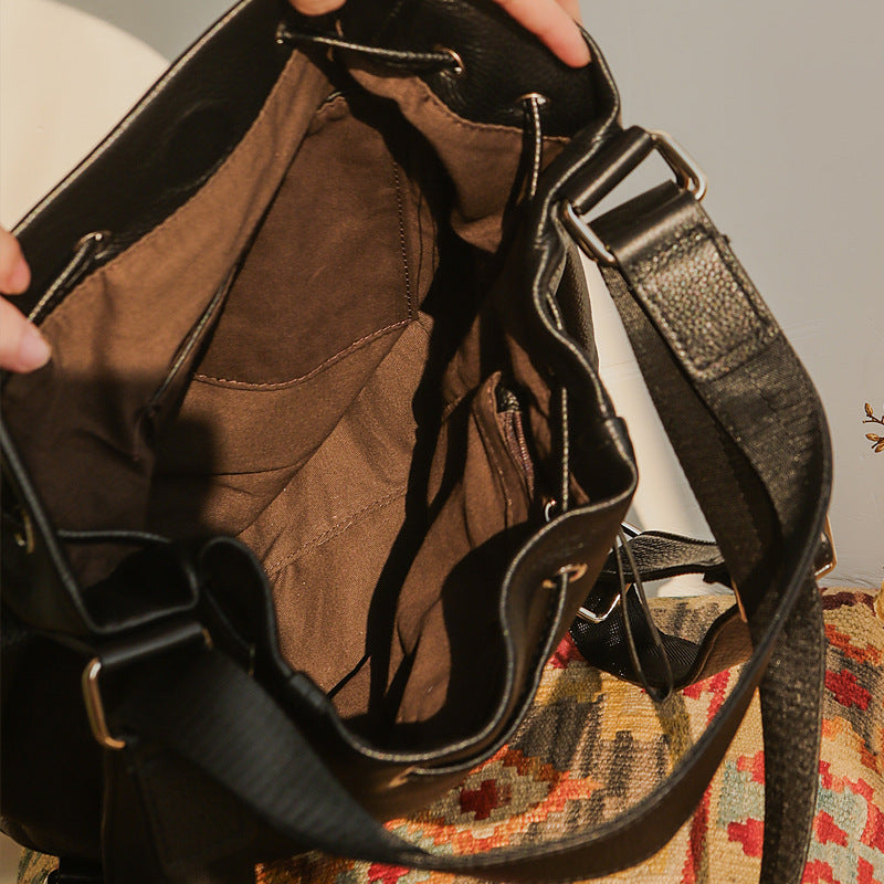 Women's Retro Genuine Leather Backpack Top Layer Cowhide
