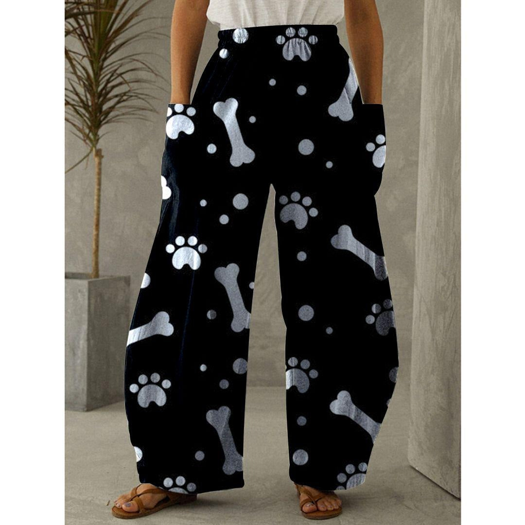 Printed 3D Trendy Irregular Wide-leg Pants