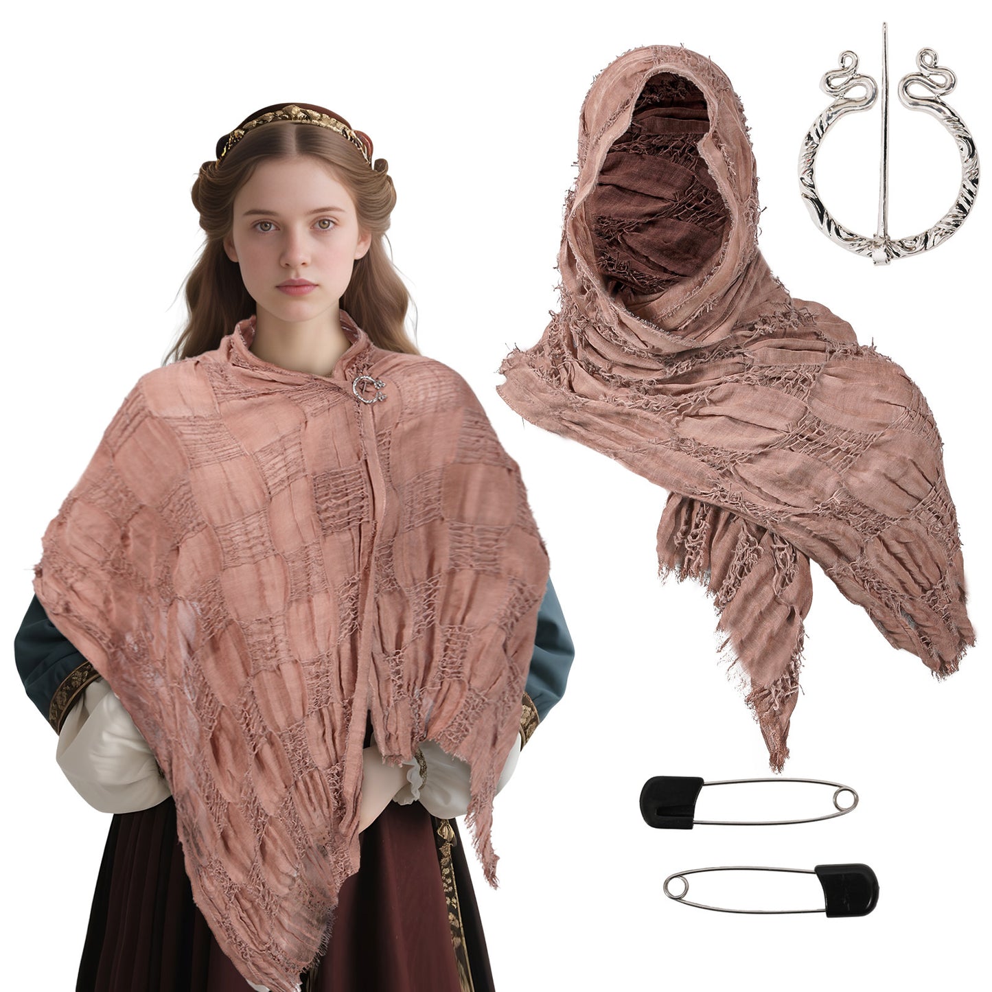 Old Four Seasons Beggar Style Cotton And Linen Shawl