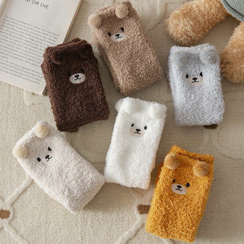 Plush Socks Female Plus Velvet Thickened Warm Month Socks