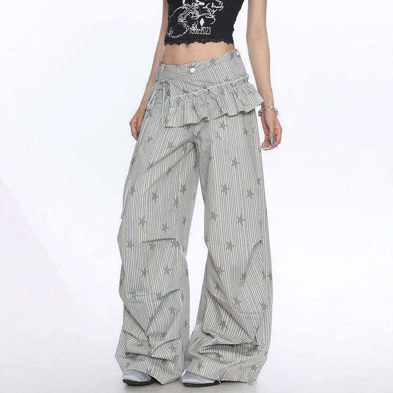 Loose Straight Wide Leg Casual Trousers