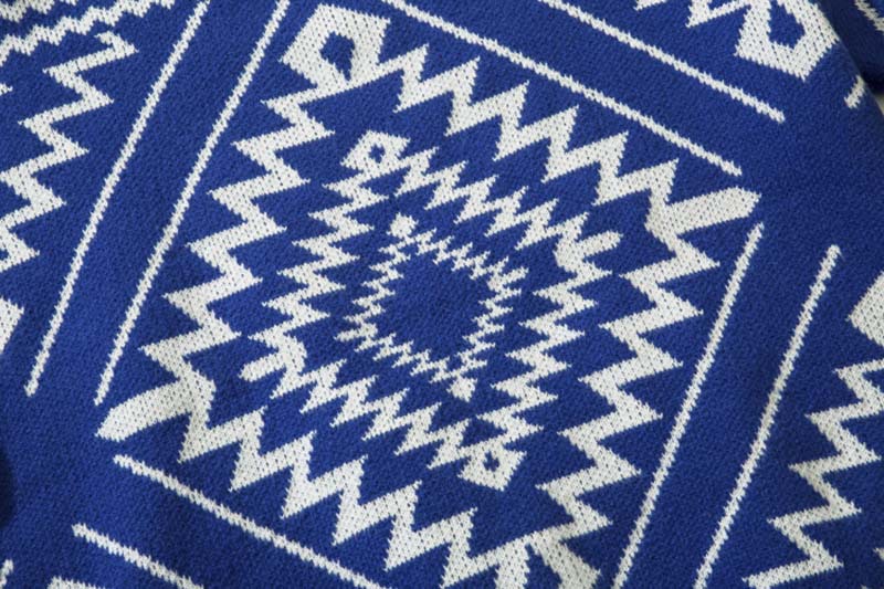 Street Tide Original Design Geometric Totem Sweater For Men
