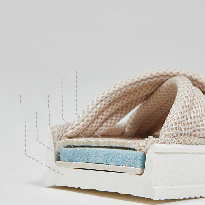 Women's High-end Couple's Fashion And Elegant Linen Slippers