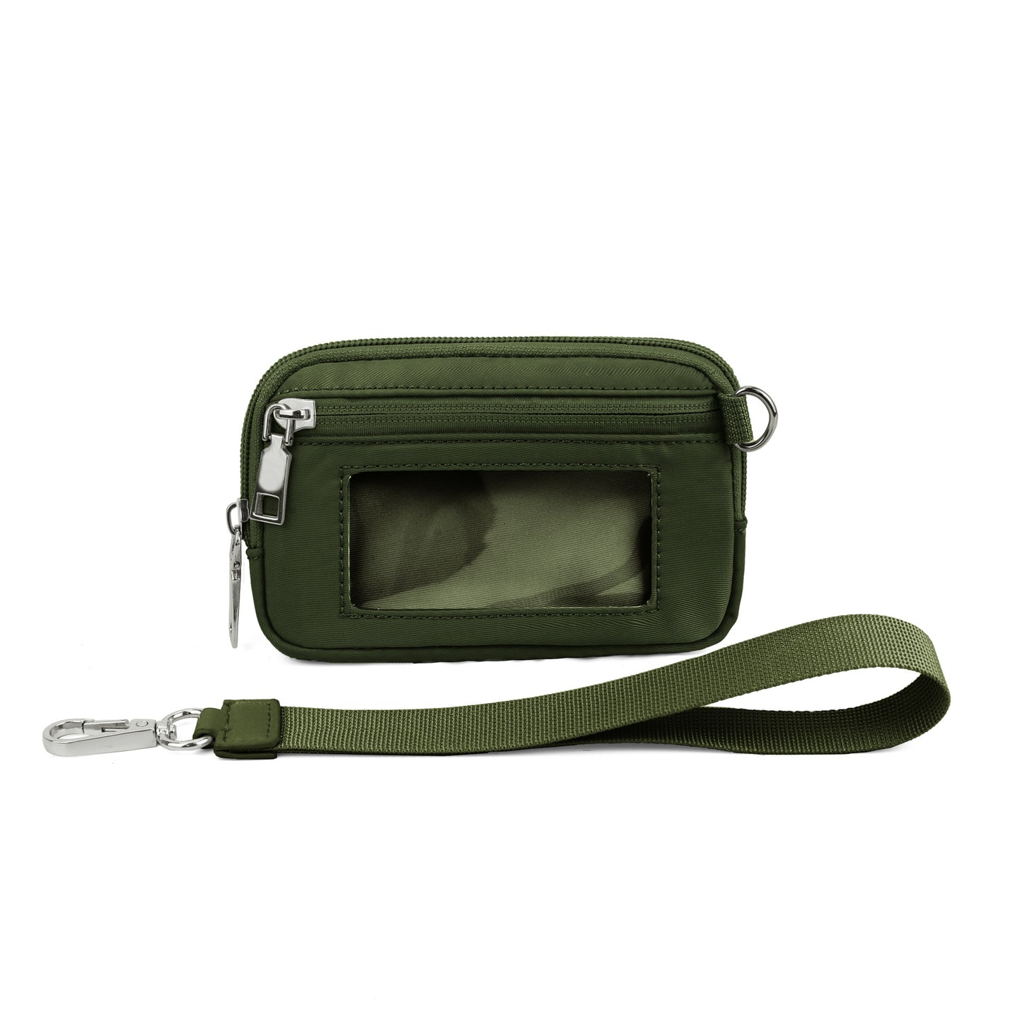 Transparent PVC Card Bag Wrist Bag Portable Bank Card Change Purse