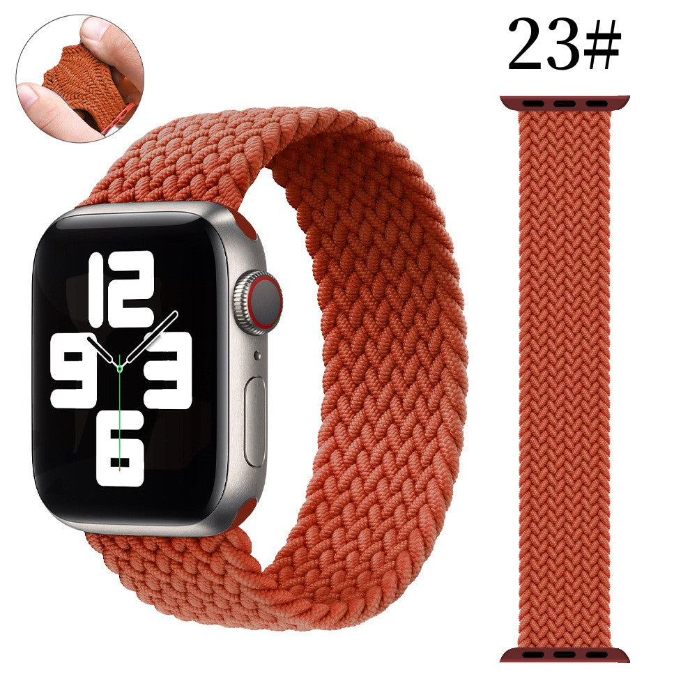 Compatible with Apple, Suitable For Iwatch Strap Simple Nylon Stretch Woven One Apple Watch Apple Nylon Strap