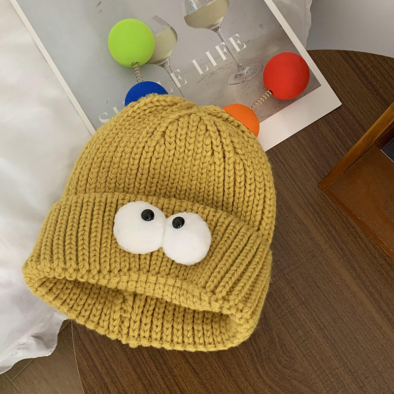 Funny Couple Style Knitted Hat Makes Your Face Look Smaller