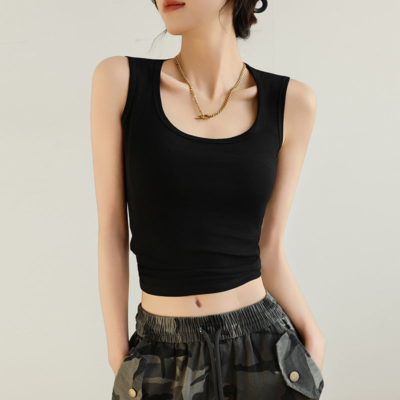 Pure Cotton Camisole Women's Inner Wide Shoulder Bottoming Top
