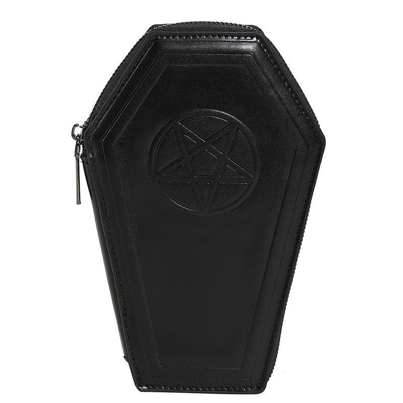Halloween Cross Coffin Bag Fashion Retro Coin Purse