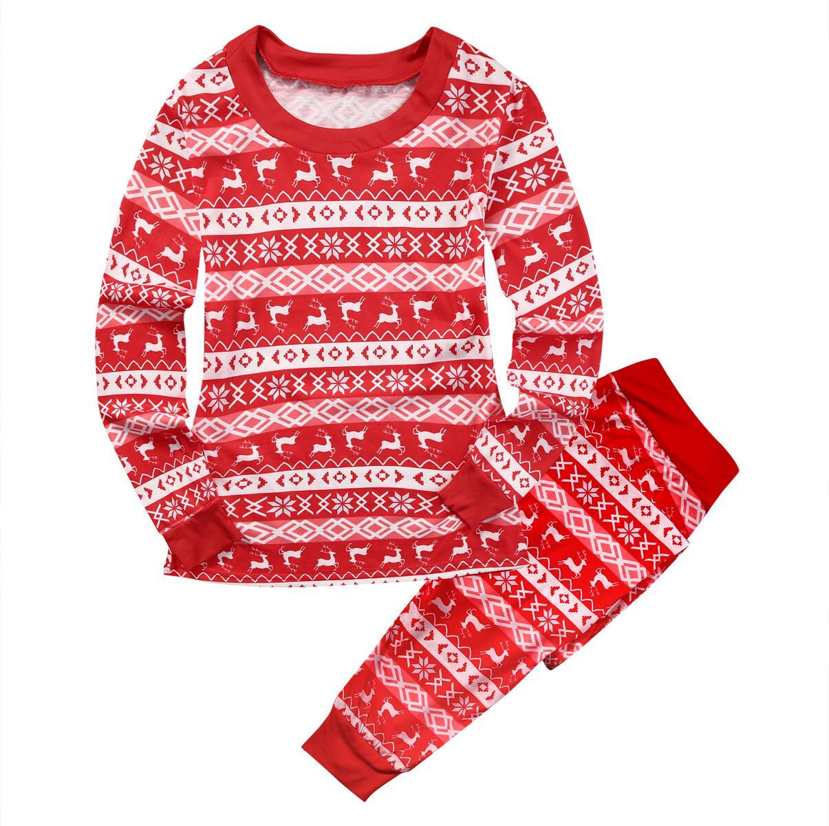 Jule-forældre-barn pyjamas sæt med print