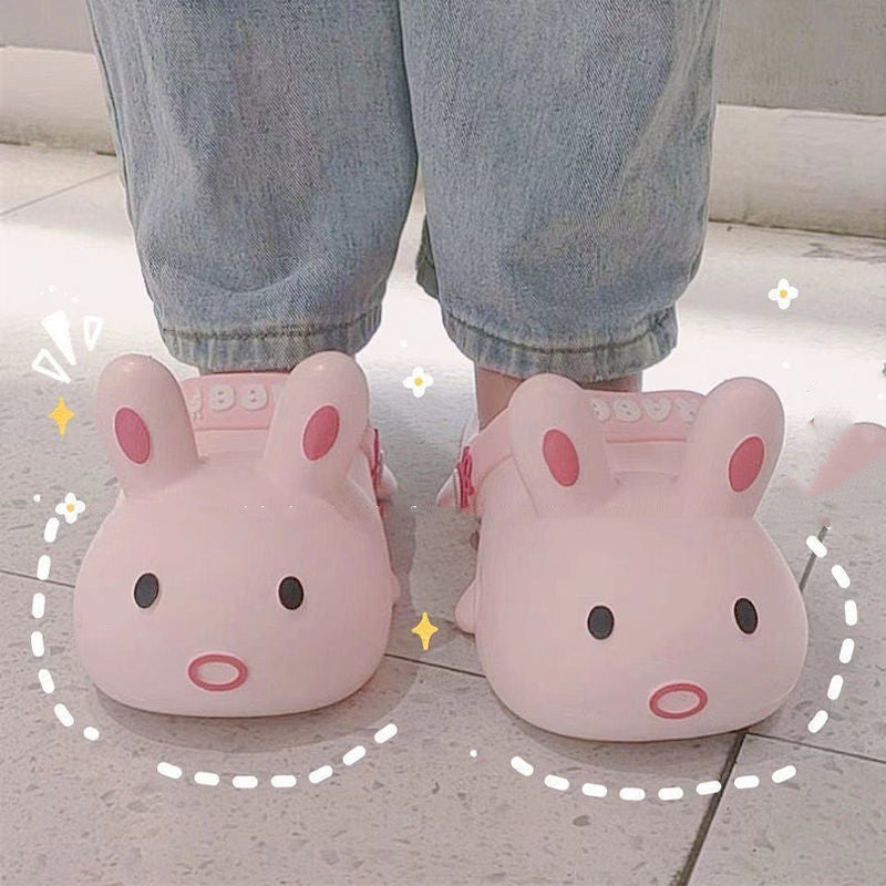 Men's And Women's Non-slip Children's Rabbit-shaped Hole Shoes