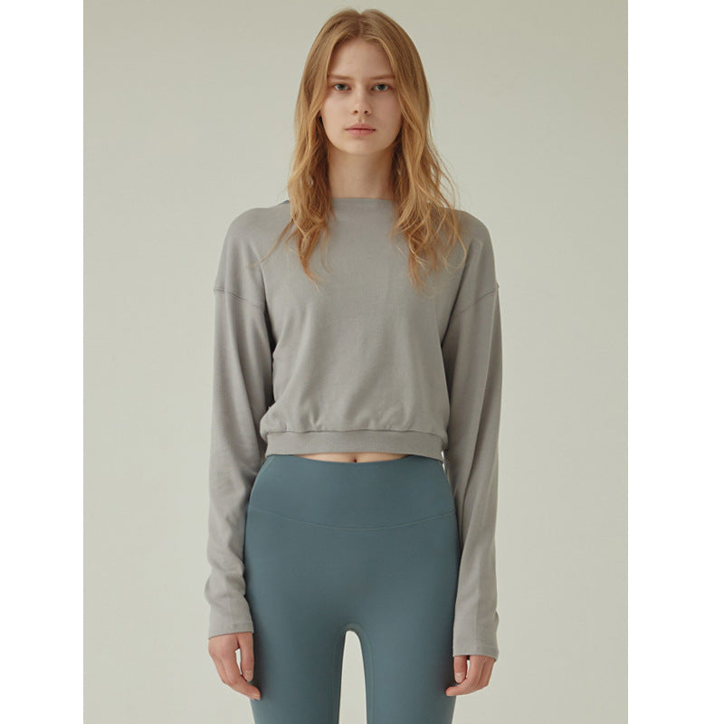 Long Sleeve Sports Fitness Top Yoga Blouse Sweater