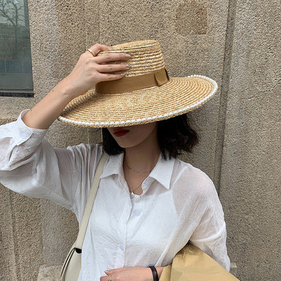 Pearl Element Natural Straw Big Brim