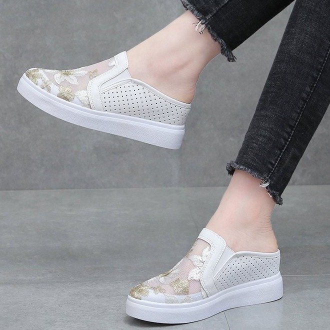 Lazy Slippers Platform Muffin And Mesh Top