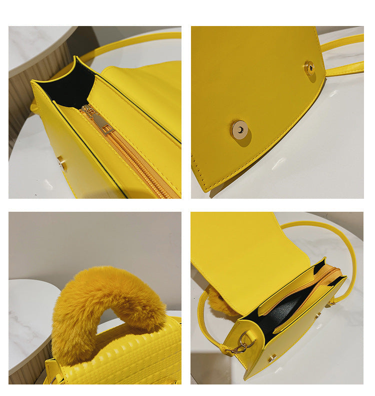 Plush Chain Handbag Ladies One-shoulder Diagonal