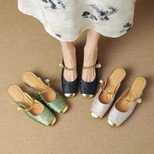 Women's Closed Toe Half Slippers