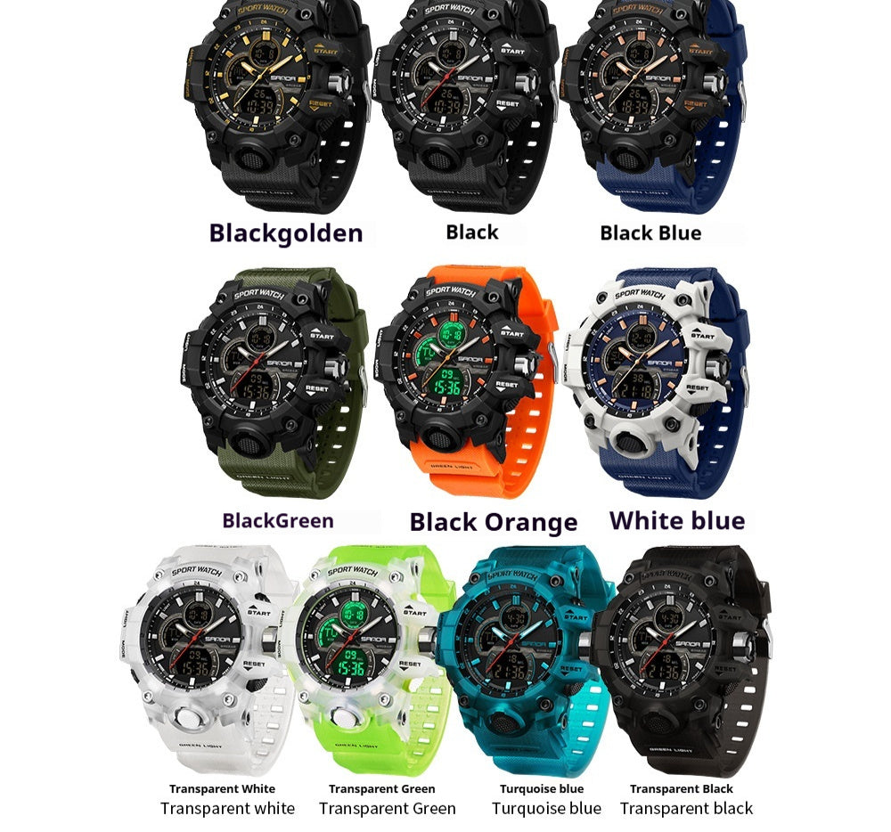 Dried Shrimp Cool Personality Student Fashion Sports Waterproof Electronic Watch