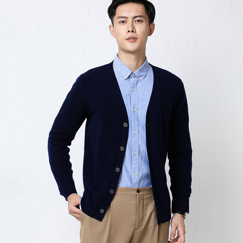 Men's Casual All-Match Long-Sleeve Knitted Jacket