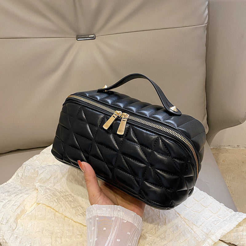 Rhombus Cosmetic Bag Large Capacity Waterproof Portable