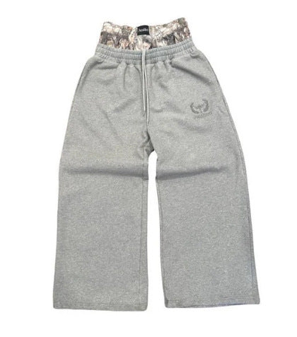 Hip Hop-broderede camouflagebukser med dobbelt talje