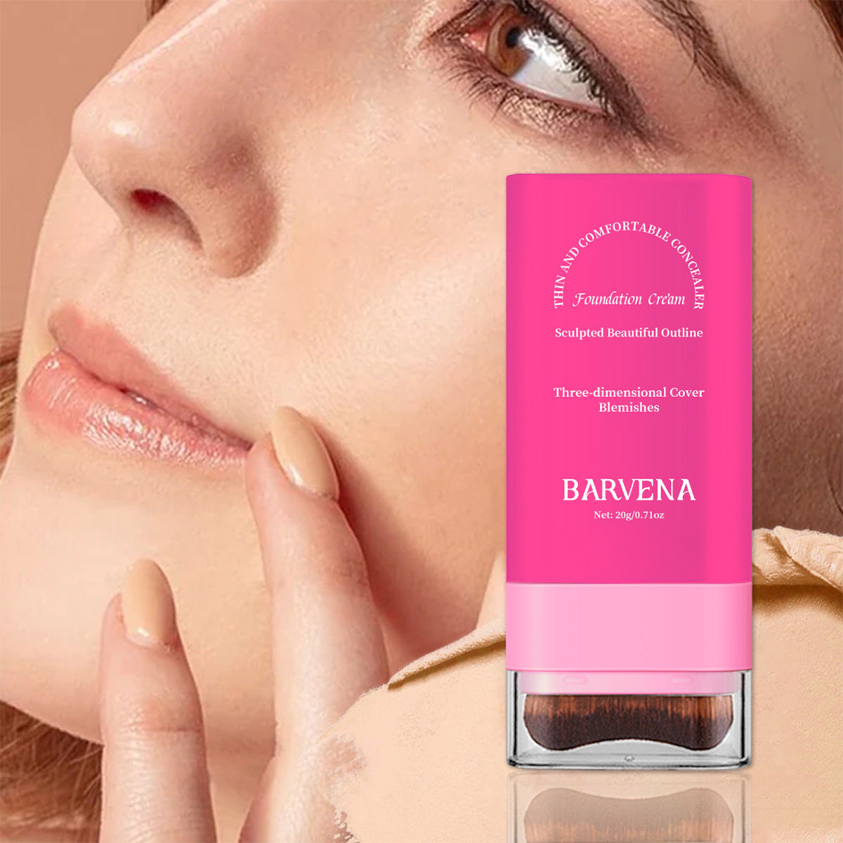 20g Eraser Foundation Stick With Brush For Brightening Skin Tone